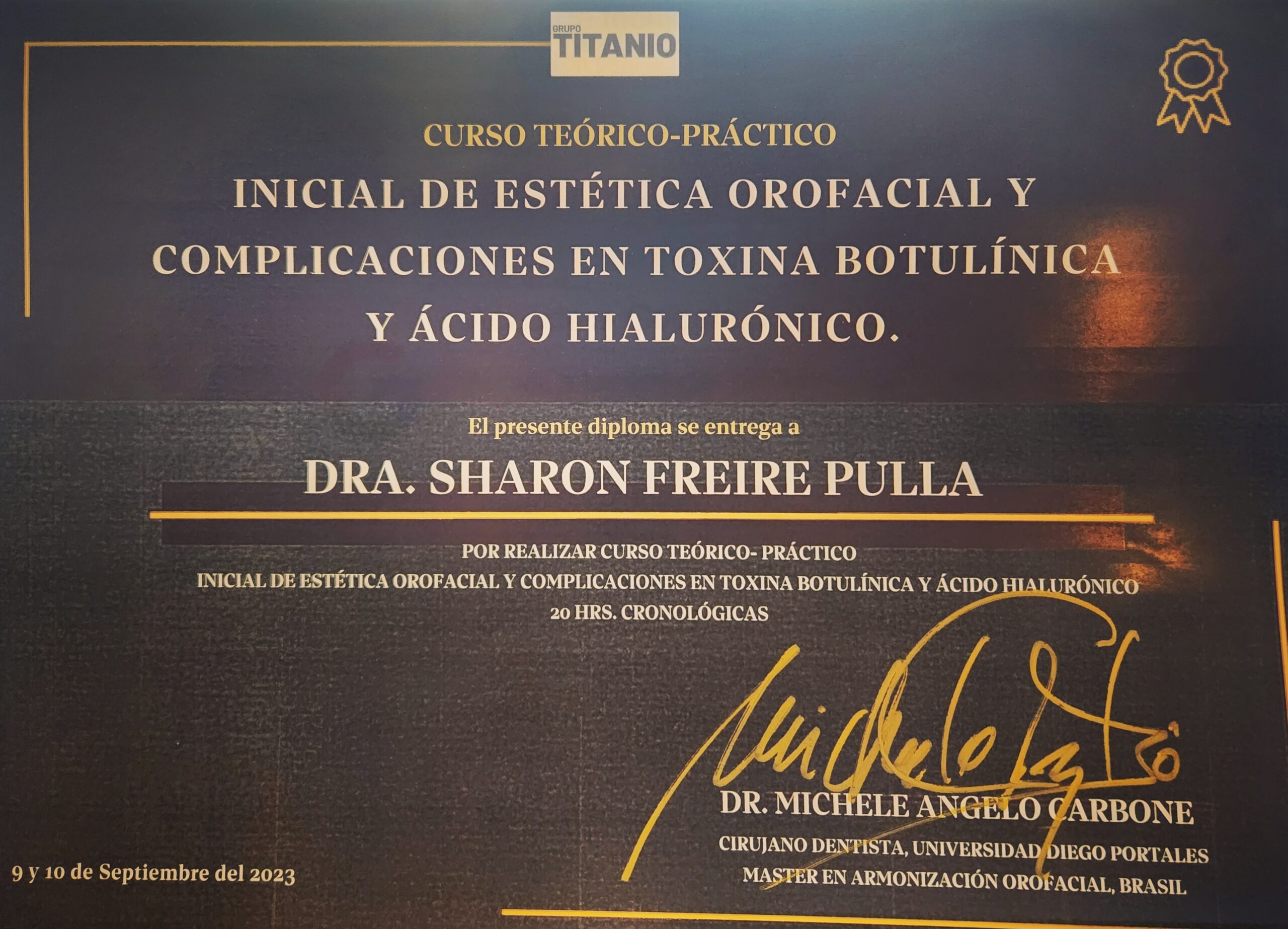 Curso de estética y complicaciones de Toxina Botulínica y Acido Hialurónico