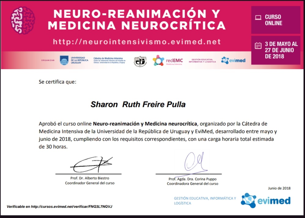 Curso - Neuro reanimación y Medicina neuro crítica
